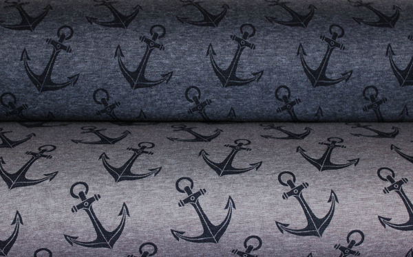 Alpenfleece/-sweat Anker grau meliert (10 cm)